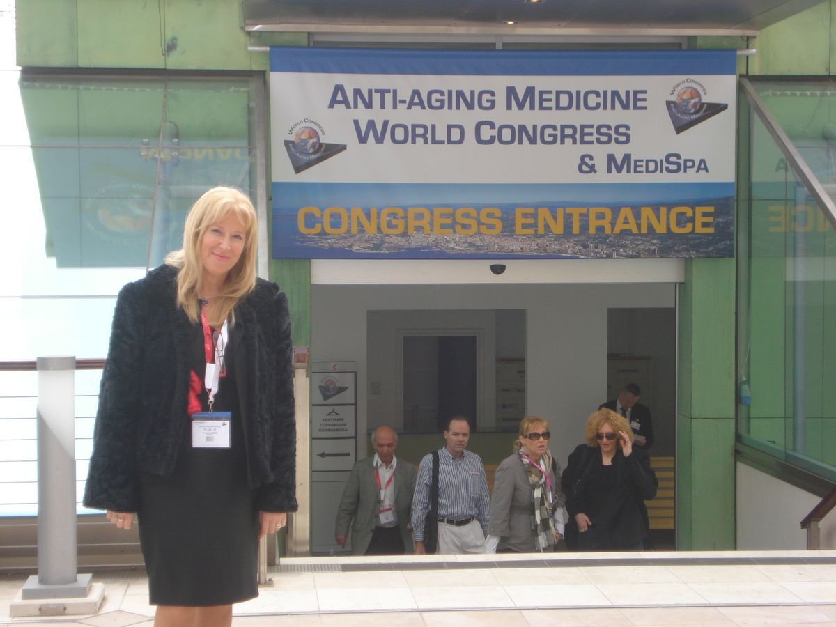 Dra. Frisari en el Congreso Mundial Anti-Aging, Mónaco